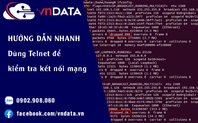 dung telnet de kiem tra ket noi mang