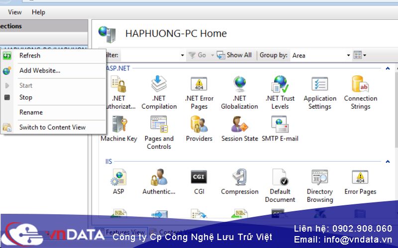 Cấu hình IIS cho ứng dụng ASP.NET