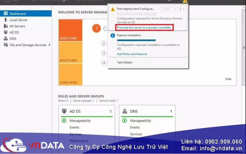 Thiết lập môi trường Active Directory cho Microsoft Exchange Server