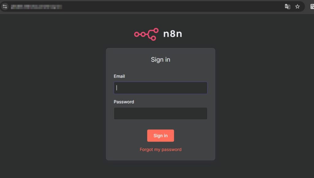 Đăng nhập bằng email và password được cấp