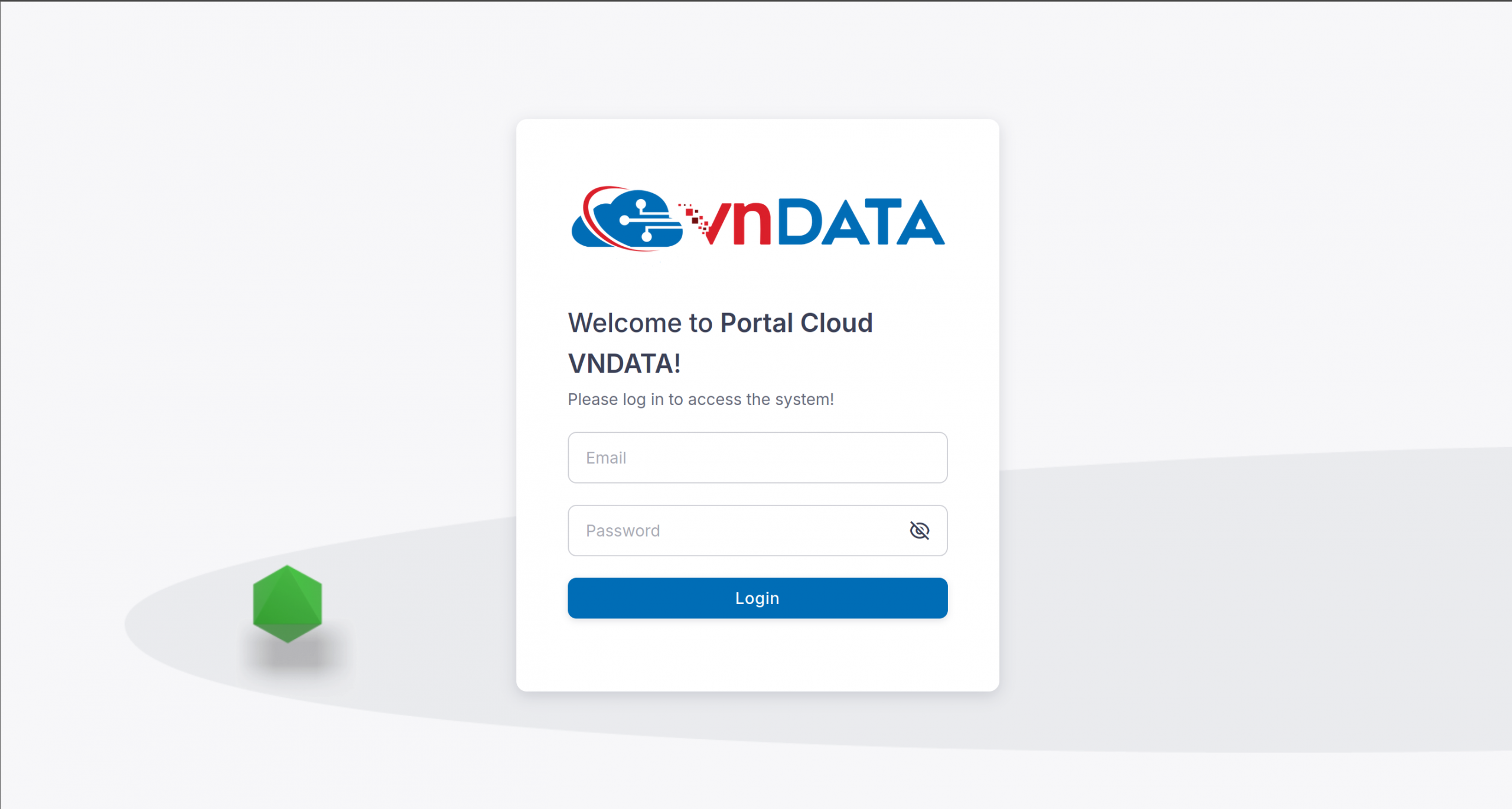 Truy cập vào VNDATA S3 Portal và đăng nhập tài khoản.