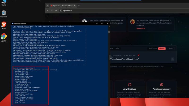 Lựa chọn lên tảng Bot liên kết (Telegram, zalo,...)